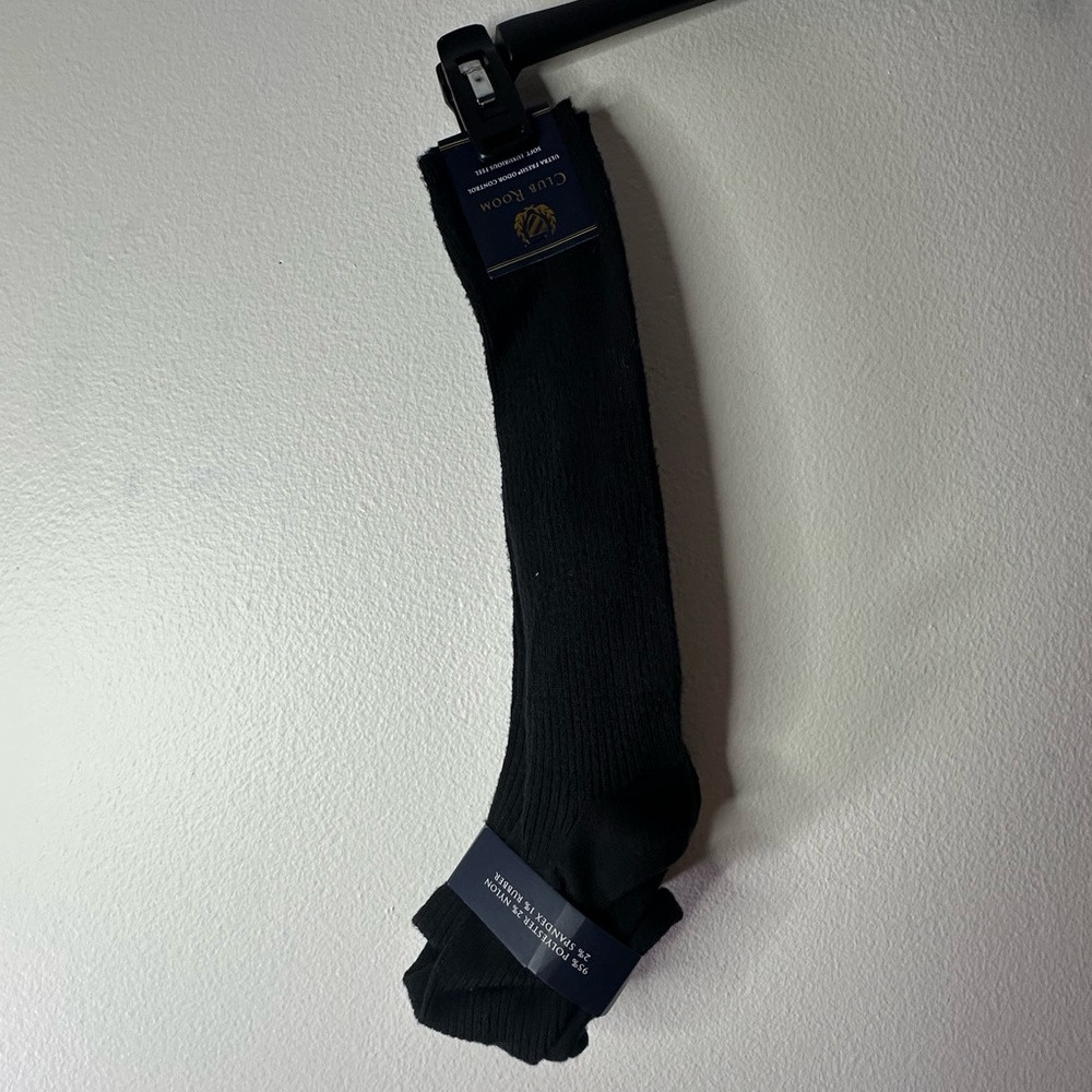 Black Men's Macy’s Clue Room Luxurious Socks Shoe Sizes 7-12